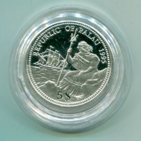 Palau: 5 dollari 1995 "Marine life Protection -Cavalluccio Marino" (KM#12)