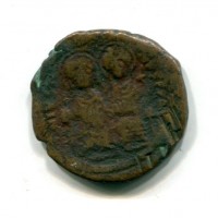 Giustino II (565-578 d.C.): follis, zecca di Costantinopoli (Sear #360), grammi 12.19