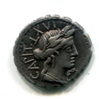 Maria, C. Marius, C. f, Capito (81 a.C.): denario (Crawford#38/AC)
