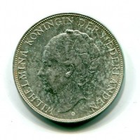 Olanda, Guglielmina (1890-1948): 2 1/2 gulden 1939 (KM#165)