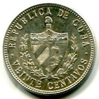 Cuba: 20 centavos 1949 (KM#132)
