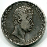 Carlo Alberto (1831-1849): 5 lire 1836-Ge (Gigante#63)
