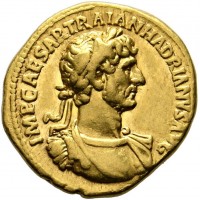 Adriano (117-138 d.C.): aureo del 118 "PM TR P COS II - FORT RED" (RIC,II#41; Calicò#1259/61), grammi 7.19