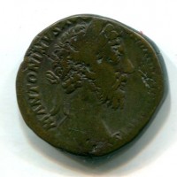 Marco Aurelio (161-180 d.C.): sesterzio "TR P XXIX IMP VIII COS III PP" 21,72g (RIC,III#1154)