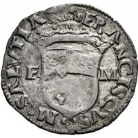 Carmagnola, Francesco di Saluzzo (1529-1537): soldinoo (CNI#56; MIR#157/1), grammi 1.19