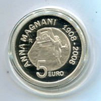 Italia 2008: 5 euro "Anna Magnani", nella confezione originale