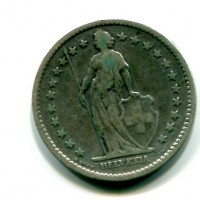 Svizzera, Confederazione: 2 franchi 1878