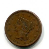 USA: 1 cent. 1840 "Braided Hair"
