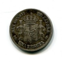 Spagna, Alfonso XIII (1886-1931): 1 peseta 1894 (KM#706)