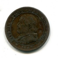 Roma, Pio IX (1846-1870): 1 soldo 1867-XXI (Gigante#326)
