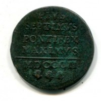 Roma, Pio VII (1800-1823): baiocco 1802-II (Gigante#54)
