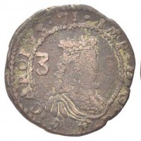 Cagliari,  Carlo VI (1707-1740). 3 cagliaresi 1713 (MIR#100), grammi 5,56