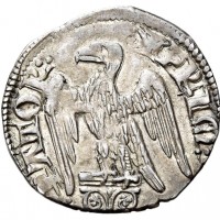 Pisa, emissioni a nome di Federico II (1155-1312): aquilino minore del 1296-1312 con segno 12 (MIR#403/10), grammi 1.89