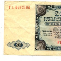 Polonia: 20 zlotych 01/07/1948 (Pick#137)
