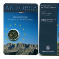 Andorra 2014: 2 euro "Consiglio d'Europa", nella coincard ufficiale