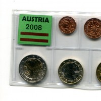 Austria 2008: serie euro, confezionata da privati