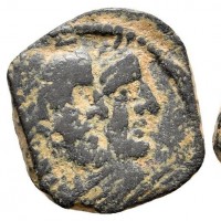 Regno Nabateo, Rabbel II e Gamilat (70-106 d.C.): bronzo da 15 mm (Meshorer Nabatea#164), grammi 3,74