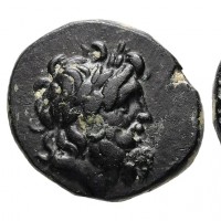 Phrygia, Peltai (II-I sec a.C.): bronzo 16.3 mm (BMC#5-6; SngCOP-; SngMunchen-; SngVonAulock-), grammi 3.24