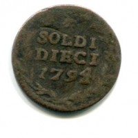 Genova, Dogi Biennali  (1637-1797): 10 soldi 1794 (MIR,313#330/3)
