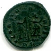 Costantino I (306-337 d.C.): 1/2 follis "GLORIA PERPET" 1,40g zecca di Roma (RIC,VII,297#14)