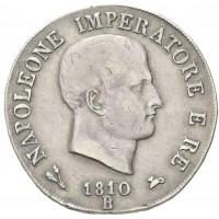 Bologna, Napoleone I (1805-1814): 5 lire 1810 (Gigante#101)