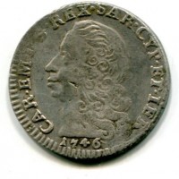 Carlo Emanuele III (1730-1773): 5 soldi 1746 (MIR#936a)
