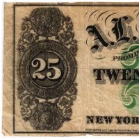 USA, NewYork: A.L. Sieghortner, 25 cents 30.06.1862