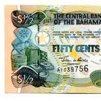 Bahamas: 1/2 dollar 2001 (Pick#68)
