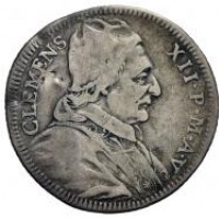 Roma, Clemente XII (1730-1740): giulio A V (Muntoni#75; CNI#60), grammi 2.64