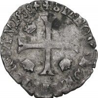 Francia, Enrico III di Navarra (II di Béarn 1572-1589): douzain 1588 (Duplessy#1140), grammi 2.20, mm 24