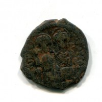 Giustino II (565-578 d.C.): follis, zecca di Costantinopoli, anno 9° (Sear#360)