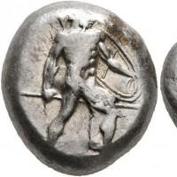 Pamphylia, Aspendos (465-430 a.C.): statere (SNG Paris#2; Sng Von Aulock#4477), grammi 10,93