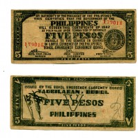 Filippine: 5 pesos 1942 serie d'emergenza