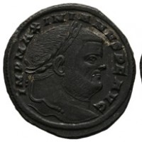 Massimiano Ercole (286-310 d.C.): follis "SACRA MONETA AVGG ET CAESS NOSTR" zecca di Aquileia (RIC#31b)