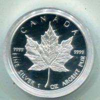 Canada, Elisabetta II (1952-2022): 5 dollari 1989 "Maple Leaf" -Oncia-Proof-, in cofanetto
