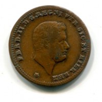 Napoli, Ferdinando II (1830-1859): 1 tornese 1852 (Gigante#300)
