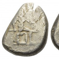 Pamphylia, Aspendos (465-430 a.C.): statere (SNG Von Aulock#4484), grammi 9.34. test-cut