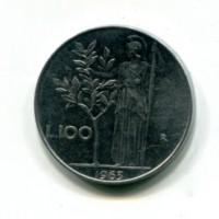 Repubblica Italiana (dal 1946): 100 lire 1963 "Minerva" (Gigante#100)
