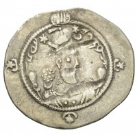 Regno Sassanide, Hormizd IV (579-590 d.C.): dracma anno 13°(591 postuma) (Gobl,I,tav12#200), grammi 3.98. Zecca di Ctesifonte