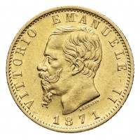 Vittorio Emanuele II (1861-1878): 20 lire 1871-Roma (Gigante#16)