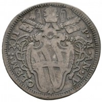 Roma, Clemente XII (1730-1740): testone 1734-IV (Muntoni#39), grammi 7.85