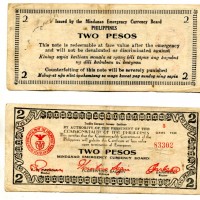 Filippine, serie d'emergenza, Mindanao Emergency Currency Note: 2 pesos 1944 (Pick#5516a)
