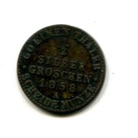 Germania, Prussia, Federico Guglielmo IV (1840-1861): 1/2 groschen 1858-A (KM#461)