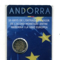 Andorra 2022: 2 euro "10° Anniversario Accordi Monetari tra Andorra e UE"
