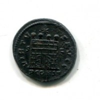 Costantino I (306-337 d.C.): nummus "VIRTVS AVGG" zecca di Arelate  (RIC#321)