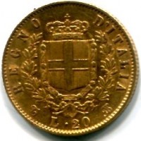 Vittorio Emanuele II (1861-1878): 20 lire 1862-To (Gigante#6)
