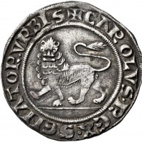 Roma, Senato Romano (1184-1439), Carlo I d'Angiò, II senatoriato (1268-1278): grosso, poco prima del 1274 (Muntoni#15; Berman#105; MIR#127/1), grammi 4.00