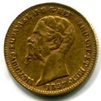 Vittorio Emanuele II (1849-1861): 20 lire 1857-Ge (Gigante#13)
