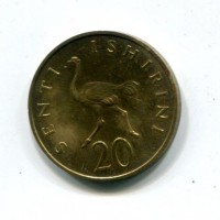 Tanzania: 20 senti 1966 (KM#2)