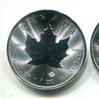 Canada, Elisabetta II (1952-2022): 5 dollari 2023 "Maple leaf" -Oncia Acero-
